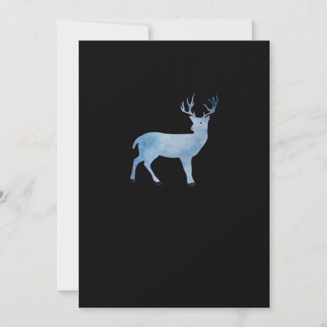 Tarjeta Festiva Deer Modern Artistic Design (Anverso)