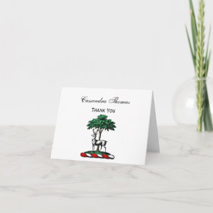 Tarjeta Festiva Deer Stag por Tree Heraldic Escudo Emblem