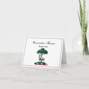 Tarjeta Festiva Deer Stag por Tree Heraldic Escudo Emblem