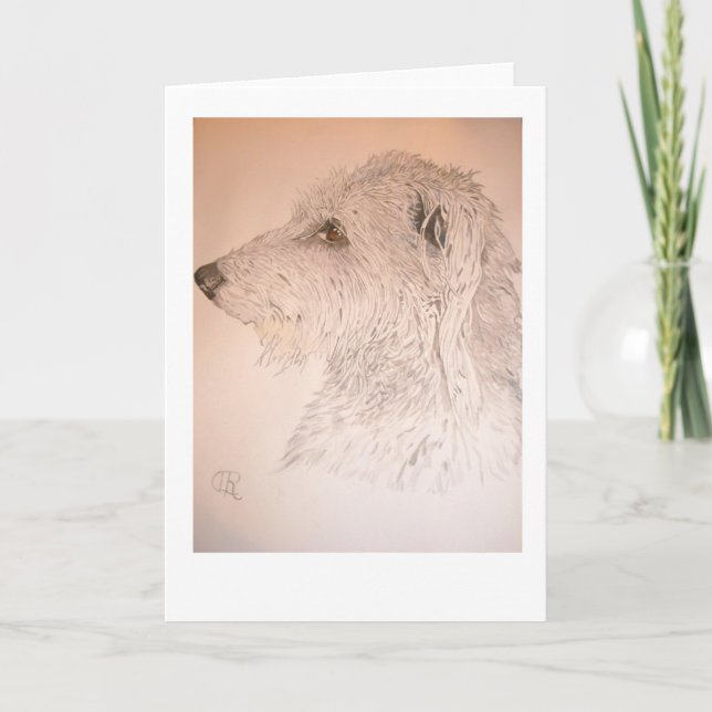 Tarjeta Festiva Deerhound (Anverso)