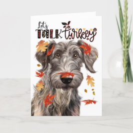 Tarjeta Festiva Deerhound escocés agradecido hablemos de Turquía