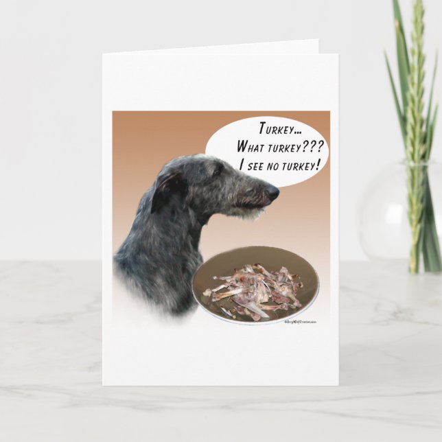 Tarjeta Festiva Deerhound Turquía (Anverso)