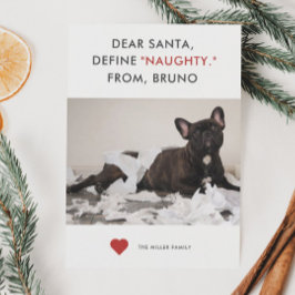 Tarjeta Festiva Define Naughty Funny Mascota Photo