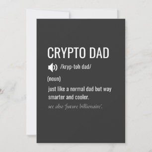 Tarjeta Festiva Definición de cripto papá Bitcoin HODL Día del Pad