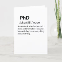 Definición de diccionario divertida de PhD