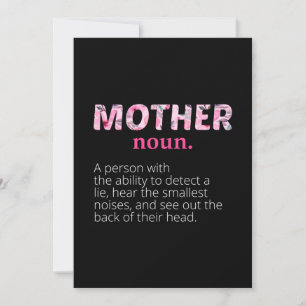 Tarjeta Festiva Definición de madre floral arte mamá