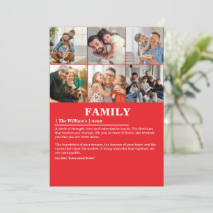 Tarjeta Festiva Definición personalizada de la familia de Collages