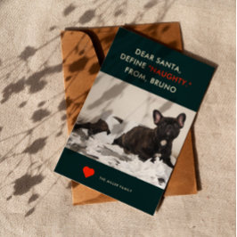 Tarjeta Festiva Definir traviesa | Foto de perro graciosa y linda