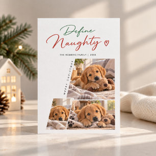 Tarjeta Festiva Definir travieso guión adorable cachorro 3Foto Nav
