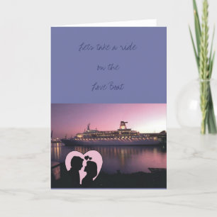 Tarjeta Festiva Deja para tomar un paseo en el barco del amor
