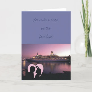 Tarjeta Festiva Deja para tomar un paseo en el barco del amor