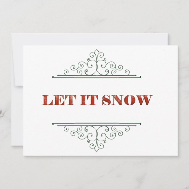 Tarjeta Festiva Deja que nieve (Anverso)