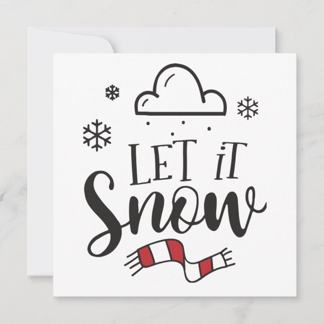 Tarjeta Festiva Deja que nieve (Anverso)