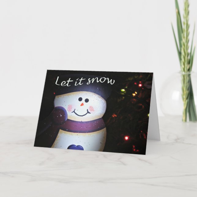 Tarjeta Festiva Deja que nieve (Anverso)