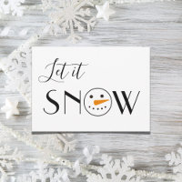 Deja que nieve Muñeco de nieve Simple Moderno