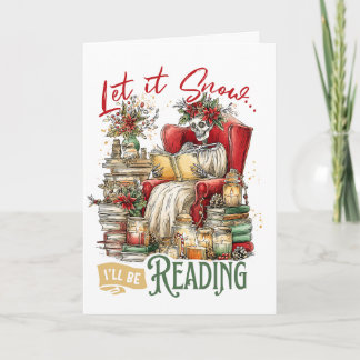 Tarjeta Festiva Deja que nieve que voy a leer