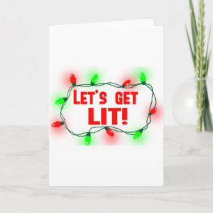 Tarjeta Festiva deja que se ilumine