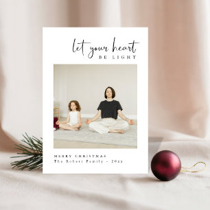 Tarjeta Festiva Deja que tu corazón sea ligero y pacífico foto fam