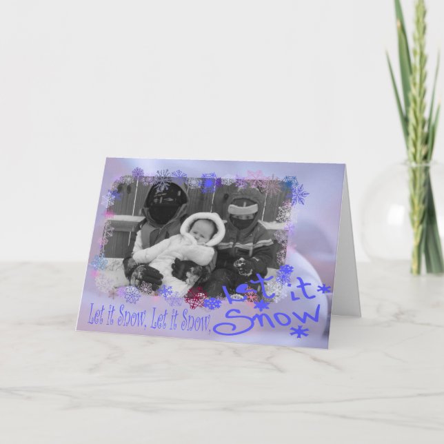 Tarjeta Festiva ¡Dejáis le nevar!! (Anverso)