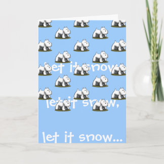 Tarjeta Festiva Dejáis le nevar, déjelo nevar…