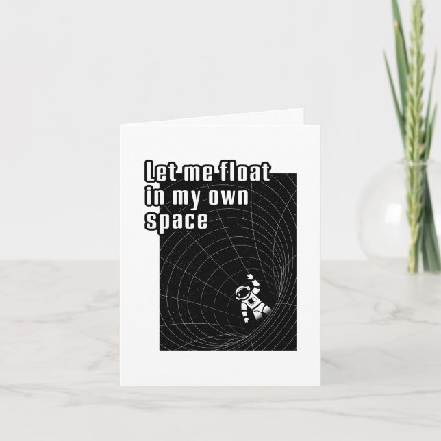 Tarjeta Festiva Déjame flotar en mi propio espacio (Anverso)