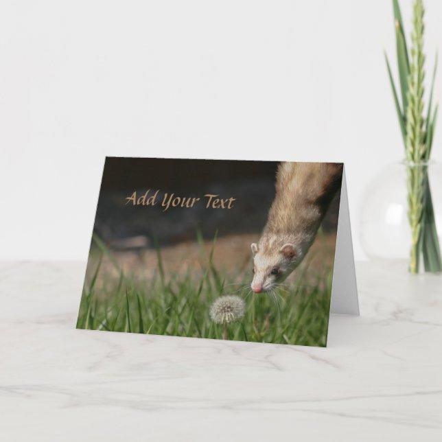 Tarjeta Festiva Dejar De Oler Los Ferretes De Dandelions (Anverso)