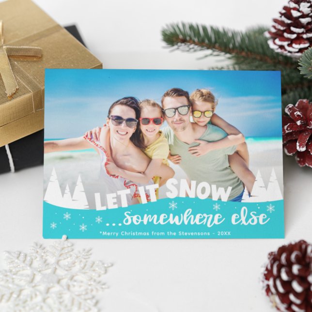 Tarjeta Festiva Dejar nevar diversión vacaciones vacaciones Navida (Subido por el creador)