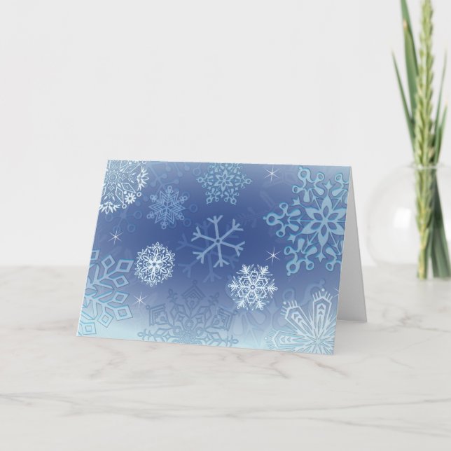 Tarjeta Festiva dejar que nieve (Anverso)