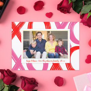 Tarjeta Festiva Dejar que XOXO se abraza y besa San Valentín