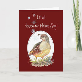 Tarjeta Festiva Deje el cielo y la naturaleza cantar el pájaro del