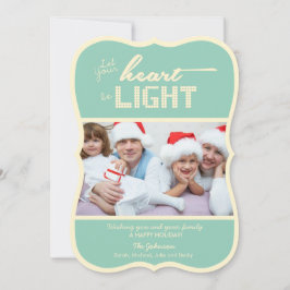 Tarjeta Festiva Deje su corazón ser verde claro y poner crema