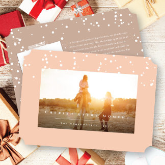 Tarjeta Festiva Dejemos Que Nieva Aprecie Cada Momento Foto Minima