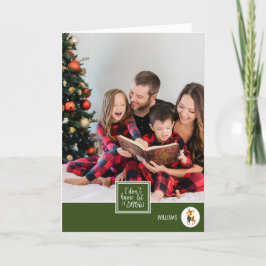 Tarjeta Festiva Dejemos que nieve cute a los renos Navidades de fo