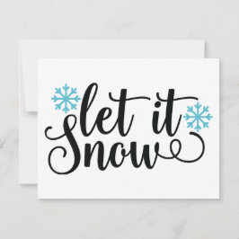Tarjeta Festiva Dejemos que nieve, invierno y nieve aplanen el caf
