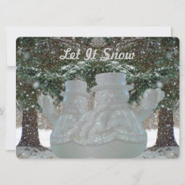 Tarjeta Festiva Dejen que la nieve ondee a los hombres de nieve