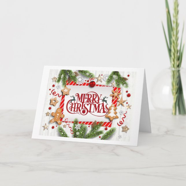 TARJETA FESTIVA *DEJEN QUE NIEVE* QUE LOS NAVIDADES TE DESEEN HOLI (Anverso)