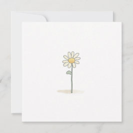 Tarjeta Festiva Delicado Ilustracion de margarita - Flor dulce sim