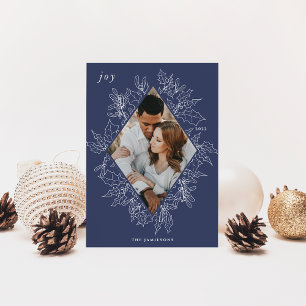 Tarjeta Festiva Delicate Holly   Foto elegante