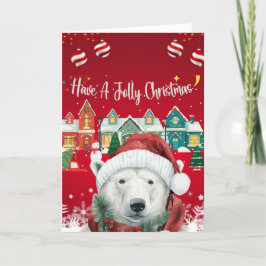 Tarjeta Festiva "Delicia Polar: Un Feliz Saludo"