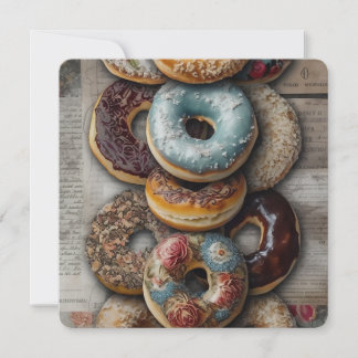 Tarjeta Festiva Deliciosos Bagels decorativos