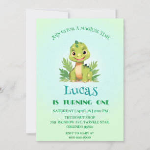 Tarjeta Festiva Deliciosos dinosaurios zoológico de jungla silvest
