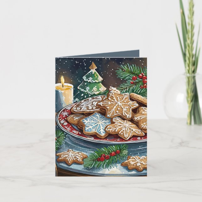 Tarjeta Festiva Deliciosos Navidades Cookies (Anverso)