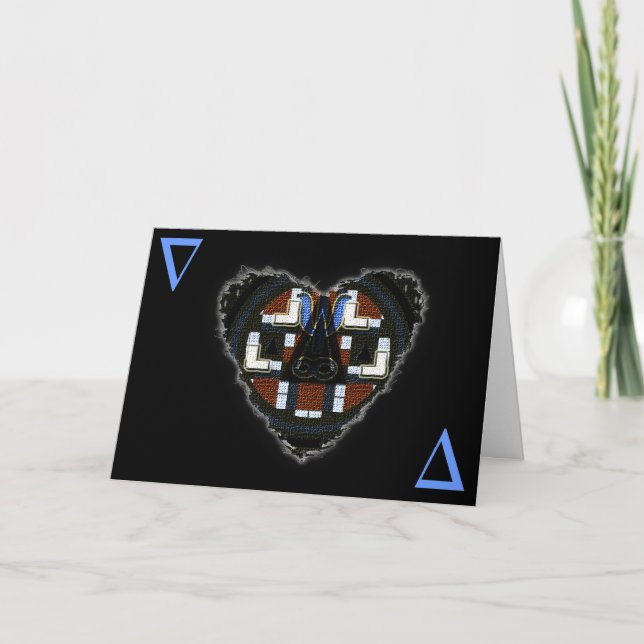 Tarjeta Festiva Delta Heart Socionic Valentine Love Romance Card (Anverso)