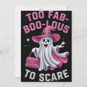 Tarjeta Festiva Demasiado fab-boo-loso para asustar