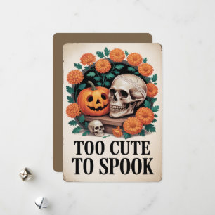 Tarjeta Festiva "Demasiado Lindo Para Asustar" Halloween