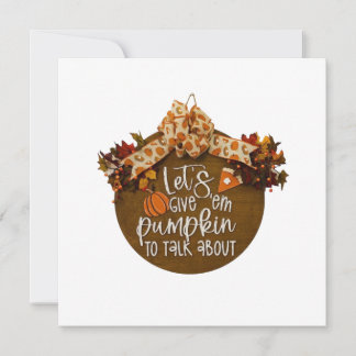 Tarjeta Festiva Démosles calabaza para hablar de diseño de Rótulo