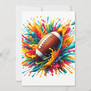 Tarjeta Festiva Deportes de pelota de juego de salpicaduras colori