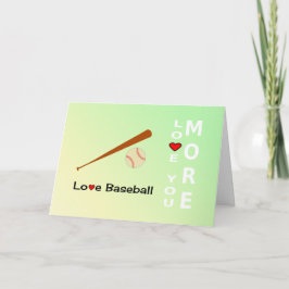 Tarjeta Festiva Deportes románticos del béisbol del amor del día