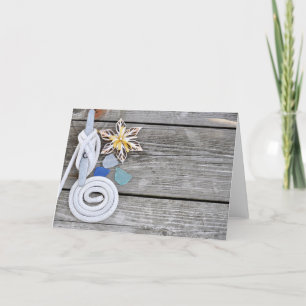 Tarjeta Festiva Depósito náutico con ornamentos