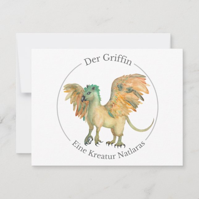 Tarjeta Festiva Der Griffin - Eine Kreatur Natlaras (Anverso)